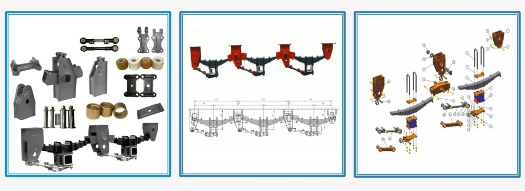 Trailer 3 Axle Suspension Trailer Suspension American Type Suspension for Sale